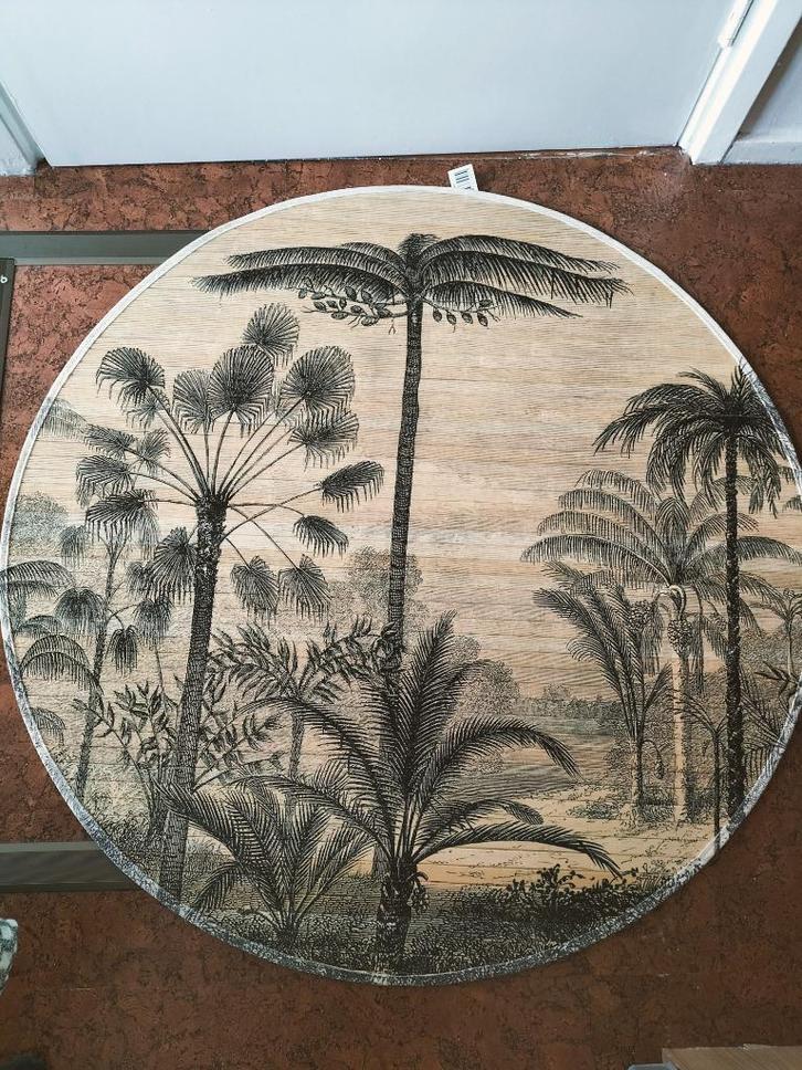 Een oprolbare ronde wand schilderij, Huis en Inrichting, Woonaccessoires | Wanddecoraties, Zo goed als nieuw, Ophalen