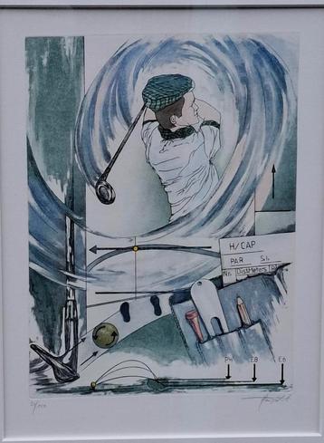 Haupert Laub, Golf. Ets. Sign. 27/150. 45/54 cm. beschikbaar voor biedingen