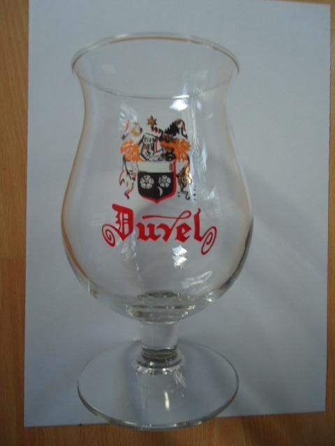 Duvel glas met wapen, 2006, 135 jaar Moortgat, Verzamelen, Biermerken, Gebruikt, Glas of Glazen, Duvel, Ophalen of Verzenden