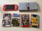 Switch lite roze met 4 topgames, leuk kado voor haar, Ophalen of Verzenden, Zo goed als nieuw, Zonder controller, Switch Original