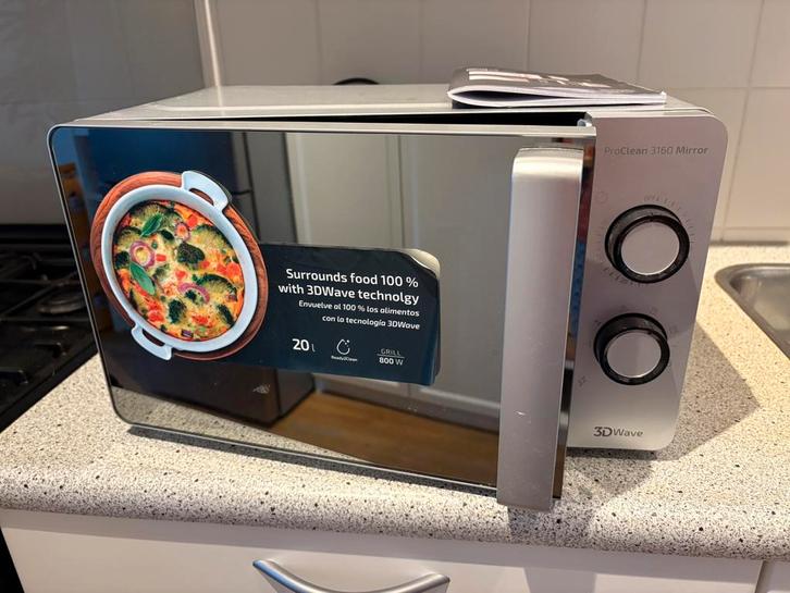 Magnetron met grill Cecotec 3160 mirror, Witgoed en Apparatuur, Magnetrons, Zo goed als nieuw, Grill, Ophalen