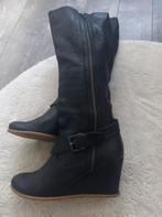 Zwarte Leren Laarzen met Sleehak van Roberto D'Angelo, Kleding | Dames, Schoenen, Hoge laarzen, Zwart, Ophalen of Verzenden, Roberto d'Angelo