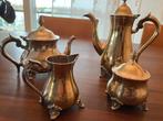 Antiek Verzilverd Koffie- en Theeservies - EPNS, Antiek en Kunst, Ophalen of Verzenden, Zilver