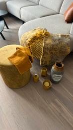 Diverse homedecoraties okergeel, Ophalen, Gebruikt