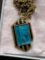 Christoffel hanger met gouden ketting, Overige materialen, Overige voorstellingen, Ophalen of Verzenden, Zo goed als nieuw
