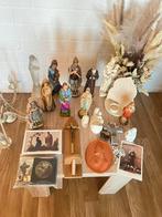 Partij heilige beelden en rozenkrans, consoles etc., Antiek en Kunst, Antiek | Religie, Ophalen of Verzenden