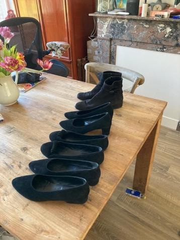Panara zwarte suède ballerina's, pumps, enkellaarsjes 39,5 beschikbaar voor biedingen