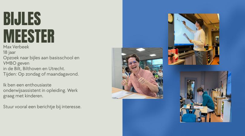 Bijles geven De Bilt, Bilthoven en Utrecht., Starter, LBO / VMBO, Geschikt als bijbaan, Freelance of Uitzendbasis