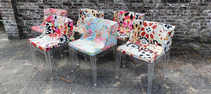 6 Vintage Design Kartell Mademoiselle Philip Starck Gebruikt, Huis en Inrichting, Stoelen, Gebruikt, Ophalen