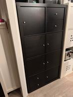 Zwarte Kallax kast 8 vaks, Ophalen, Gebruikt