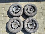 Opel Corsa D winterbanden op stalen velgen, Auto-onderdelen, Banden en Velgen, Ophalen, Gebruikt, 15 inch, Banden en Velgen