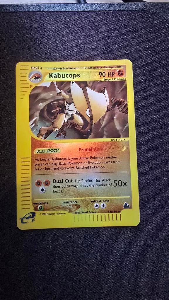Kabutops 14 skyridge reverse holo, Ophalen of Verzenden, Zo goed als nieuw