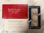 1776-1976 US Bicentennial Zilveren ongecirculeerde set, Postzegels en Munten, Ophalen, Verzamelmap