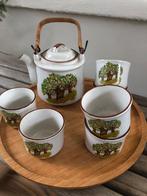 Vintage Wildflower theepotje met 6 mokjes, Ophalen of Verzenden