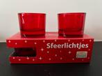 Nieuw 2 setjes sfeerlichten rood waxinelichthouders 4 stuks, Overige materialen, Nieuw, Ophalen of Verzenden, Minder dan 25 cm