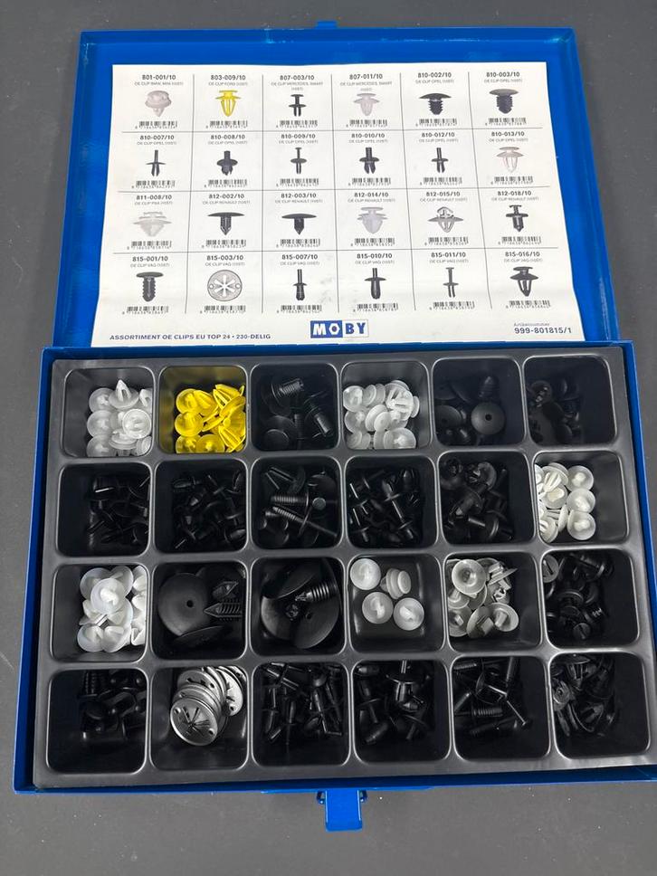 Moby Auto Clips Assortiment - 230-delig, Auto diversen, Autogereedschap, Nieuw, Verzenden