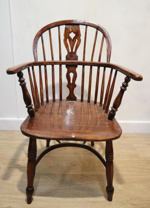 Antieke Windsor armstoel, Antiek en Kunst, Antiek | Meubels | Stoelen en Banken, Ophalen of Verzenden