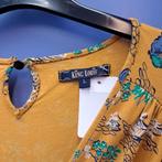 King Louie jurk geel Japanse print maat M/L – art 48498, ., Geel, Maat 42/44 (L), Ophalen of Verzenden