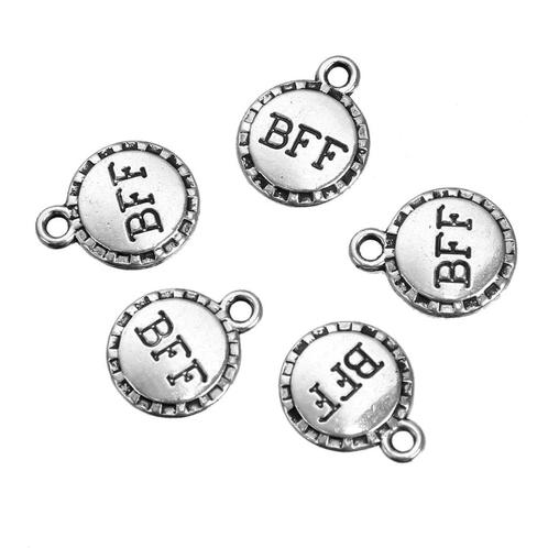 Diverse tekst bedeltjes, per zakje van 15 stuks, Hobby en Vrije tijd, Kralen en Sieraden maken, Nieuw, Bedel, Ophalen of Verzenden