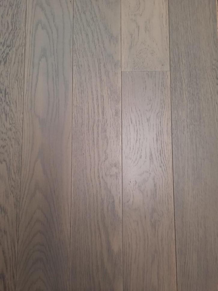 eiken vloer noestarm grijs 48m2, Doe-het-zelf en Verbouw, Vloerdelen en Plavuizen, Nieuw, Vloerdelen of -planken, Hout, 150 cm of meer