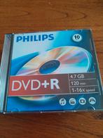 Philips DVD+R - 10 stuks - Nieuw, Nieuw, Ophalen of Verzenden, Dvd, Op spindel