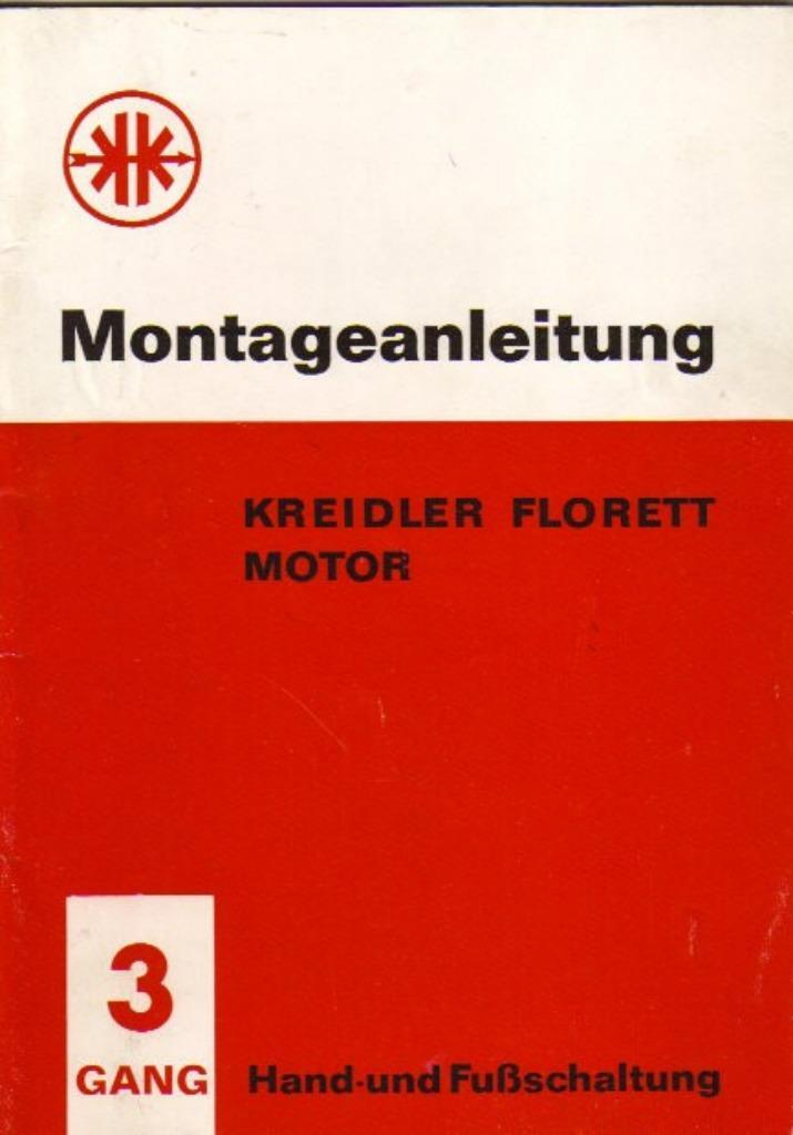 Kreidler Florett Werkplaatshandleiding Motor 3 versnellingen, Fietsen en Brommers, Handleidingen en Instructieboekjes, Gebruikt