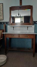 Antieke toilet/kap tafel met marmeren blad., Huis en Inrichting, Ophalen, Gebruikt