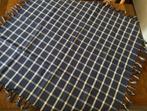 Blauw-wit geruit tafelkleed, tafellaken; ongeveer 85 x 85 cm, Huis en Inrichting, Ophalen of Verzenden, Zo goed als nieuw, Vierkant