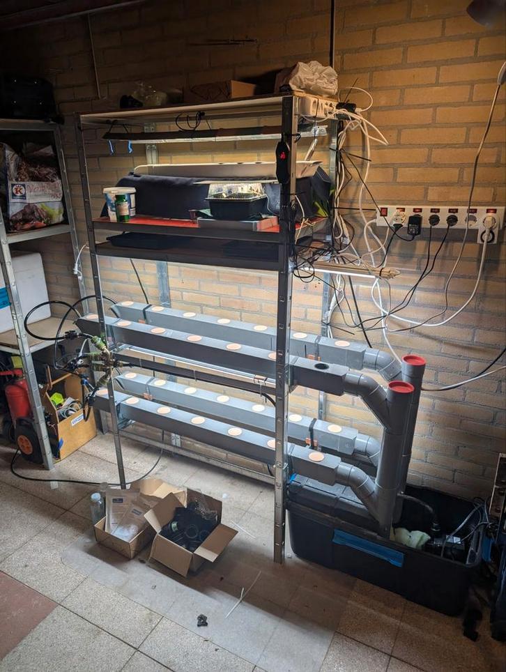 Hydroponic NFT DIY kweek en groei, Tuin en Terras, Kweekspullen, Gebruikt, Kweeklamp, Ophalen