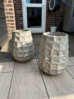 Planten potten 2 stuks in zeer goede staat, Tuin en Terras, Ophalen, Steen, Minder dan 30 cm, Minder dan 60 cm