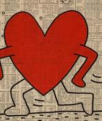 Keith Haring : tekenen op krant, Antiek en Kunst, Kunst | Designobjecten, Ophalen of Verzenden