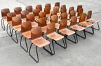 Vintage Partij 31x Flötotto Thur op Seat Pagholz schoolstoel, Huis en Inrichting, Stoelen, Vintage, Gebruikt, Bruin, Vintage