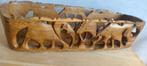 Vintage handgesneden Afrikaanse Mukwa Olijf houten kom, Ophalen of Verzenden