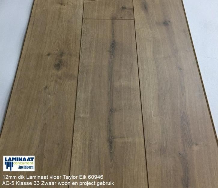 33,90m2 12mm dik Parket Kwaliteit Laminaat Taylor Eik =€495, Huis en Inrichting, Stoffering | Vloerbedekking, Nieuw, Laminaat