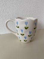 Witte mok met bloemetjes (Blokker), Ophalen of Verzenden