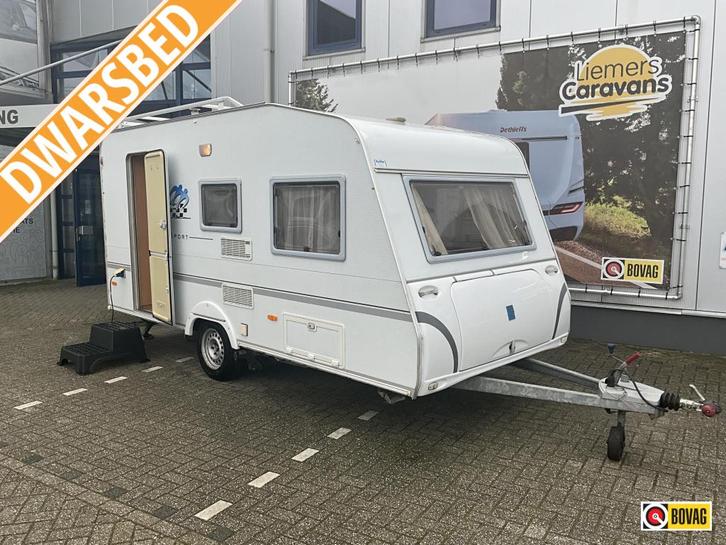 Knaus Sport 420 QD MOVER-VOORTENT-LICHTGEW., Caravans en Kamperen, Caravans, Bedrijf, tot en met 3, 750 - 1000 kg, Treinzit, Knaus