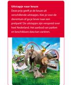 Postcodeloterij Uistapje naar keuze, Tickets en Kaartjes, Kortingen en Cadeaubonnen, Drie personen of meer, Cadeaubon, Overige typen
