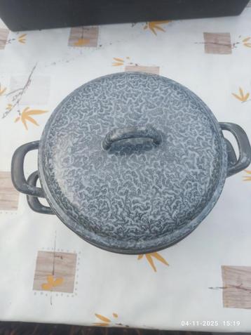 Emaille wolkjes pan stoompan vintage(2) beschikbaar voor biedingen