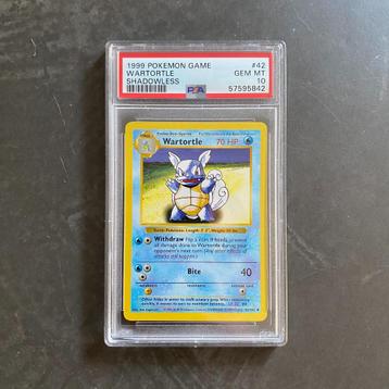 Pokemon Shadowless Base Set Wartortle #42 PSA 10 beschikbaar voor biedingen