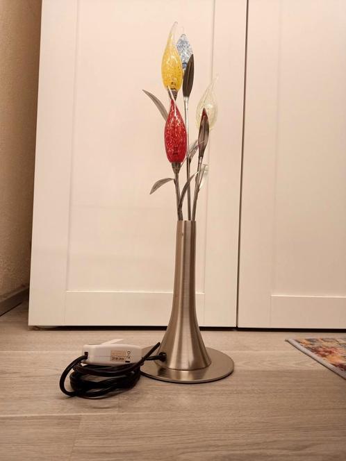 Unieke Eldon Bouquet Multi Bloemen tafellamp (glas geblazen), Huis en Inrichting, Lampen | Tafellampen, Zo goed als nieuw, Minder dan 50 cm
