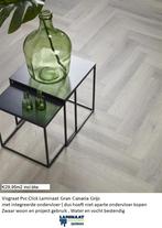 Visgraat Pvc click gran Canaria met integreerde ondervloer, 75 m² of meer, Nieuw, Ophalen of Verzenden, Visgraat Pvc vloeren grijs