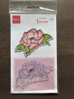 Marianne Design Tea Rose stempel met snijmal NIEUW (18b), Hobby en Vrije tijd, Stempelen, Ophalen of Verzenden, Nieuw, Clearstamp
