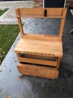 Kinderwerkbank - 53cm werkhoogte, Kinderen en Baby's, Speelgoed | Houten speelgoed, Ophalen, Gebruikt, Meubelstuk of Keukentje