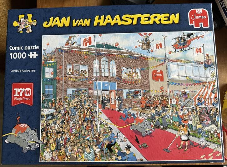 Jan van Haasteren Comic puzzel 1000 stukjes zgan JUMBO's ver, Hobby en Vrije tijd, Denksport en Puzzels, Zo goed als nieuw, Legpuzzel
