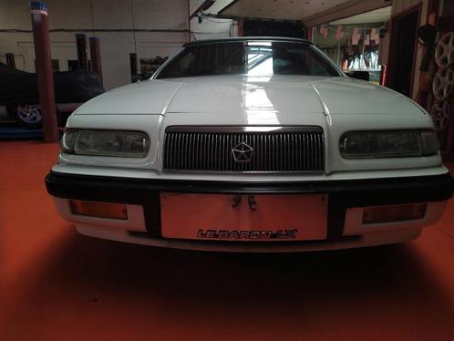 CHRYSLER LE BARON CABRIO OLDTIMER, Auto's, Oldtimers, Particulier, Chrysler, Benzine, Cabriolet, Automaat, Wit, Grijs, Leder, Ophalen