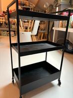 Als nieuw IKEA nissafors zwart roltafel trolley, Huis en Inrichting, Keuken | Keukenelementen, Ophalen, Zwart, 50 tot 100 cm, Zo goed als nieuw