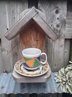 Gratis :Leuke theekop en schotel vogelvoederhuis, Ophalen, Gebruikt