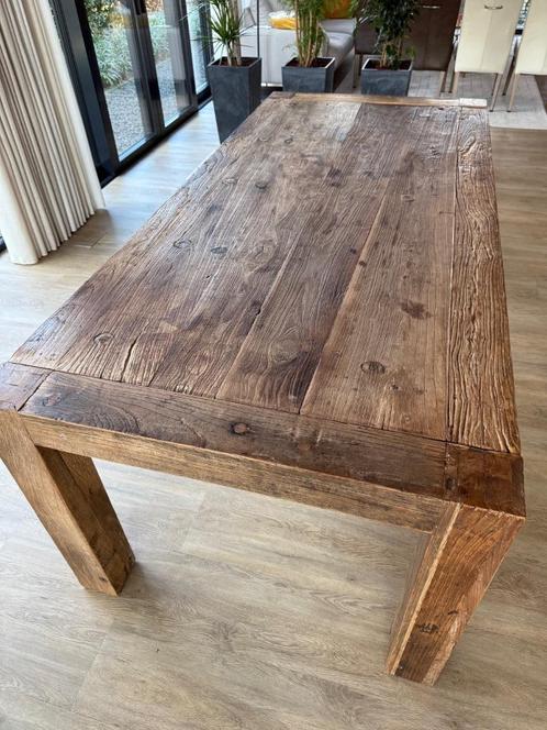 Eettafel oud hout!!!, Huis en Inrichting, Tafels | Eettafels, Gebruikt, 50 tot 100 cm, 200 cm of meer, Vijf personen of meer, Rechthoekig