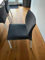6x Leolux eetkamerstoelen Myto grijze stof, Ophalen, Zo goed als nieuw, Vijf, Zes of meer stoelen, Stof