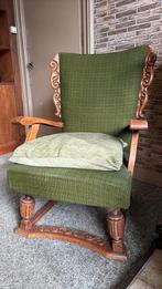 Degelijke oude stoel met ‘oren’, Ophalen, Gebruikt, Minder dan 75 cm, 50 tot 75 cm
